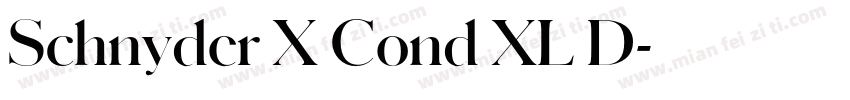 Schnyder X Cond XL D字体转换
